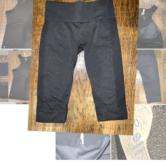 LuluLemon Capri High Rise Leggings size 10 color is Black - Picture 5 of 6